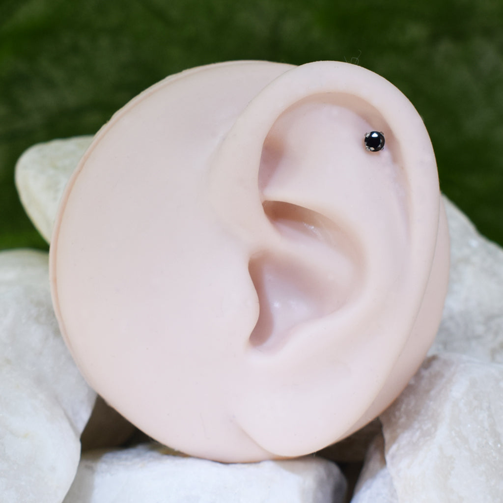 PIERCING LABRET BRILLO NEGRO