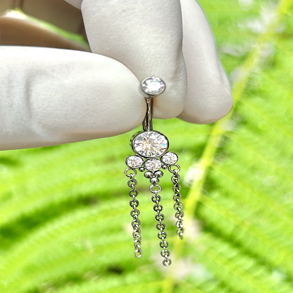 Piercing Ombligo Cadenas Colgantes