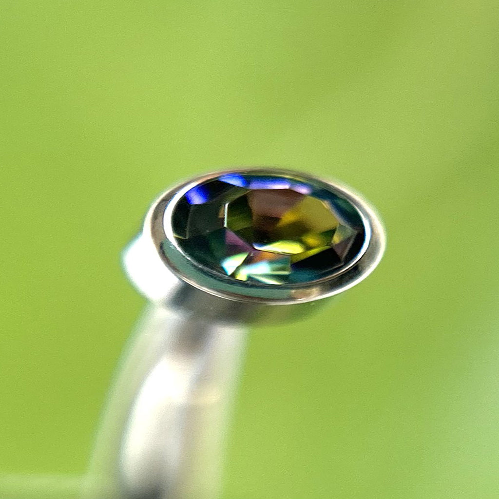Piercing para ombligo con circones multicolor