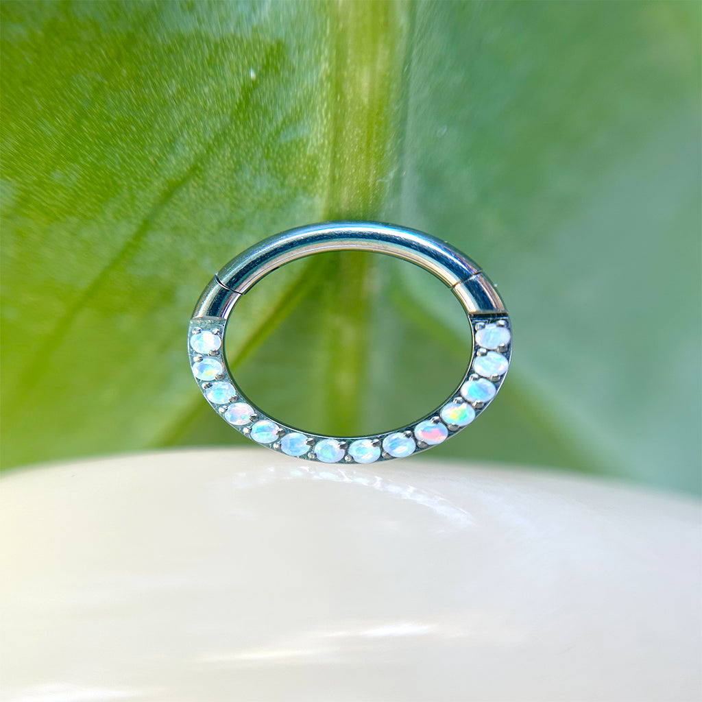 Piercing Aro Ópalo Blanco