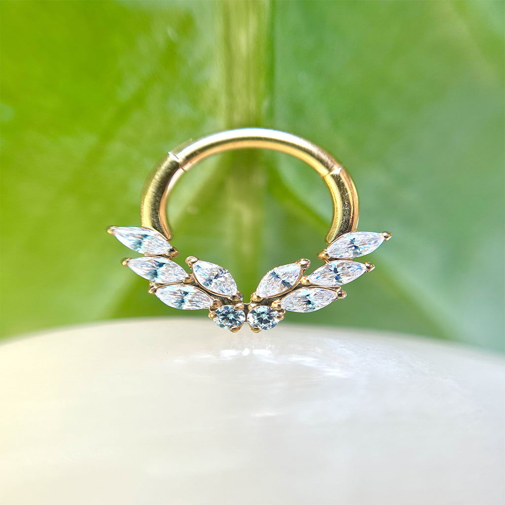 Piercing Aro Mariposa Dorado