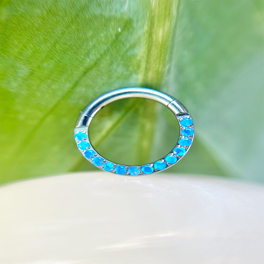 Piercing Aro Ópalos Azules