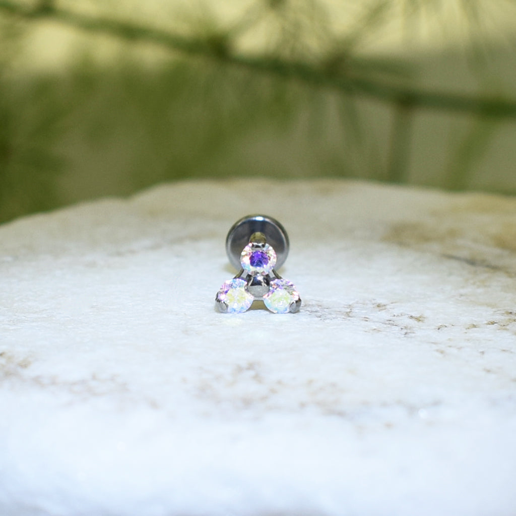 PIERCING LABRET TRINITY MULTICOLOR