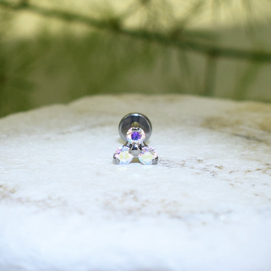 PIERCING LABRET TRINITY MULTICOLOR