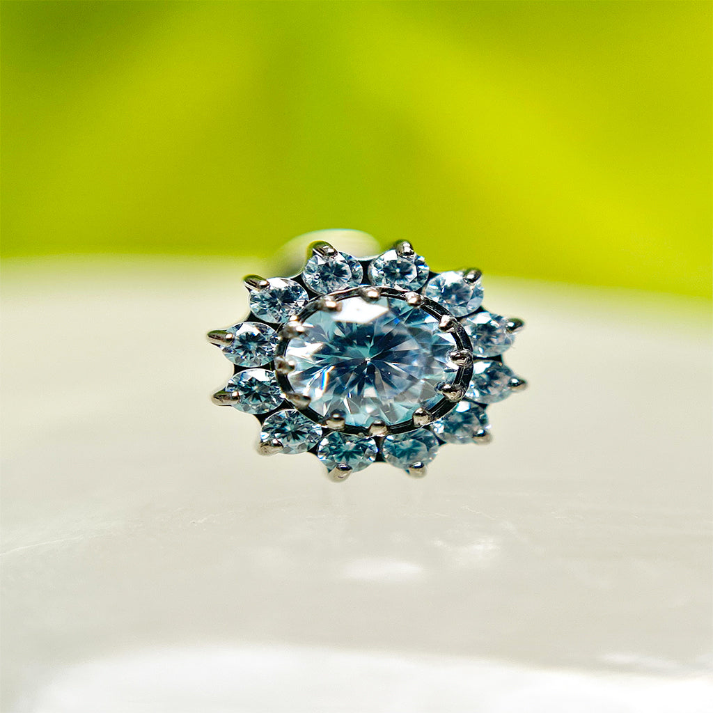 Piercing Corona Con Circones Blancos