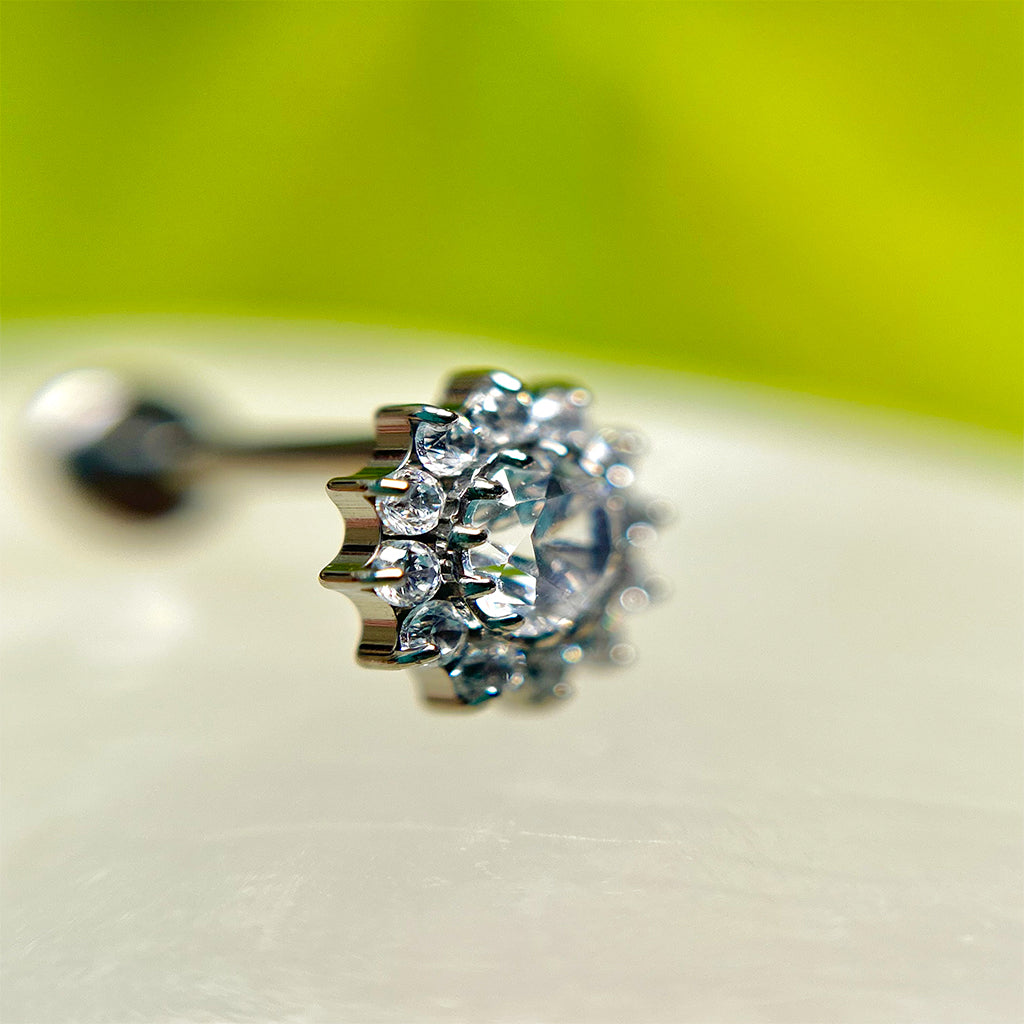 Piercing Corona Con Circones Blancos
