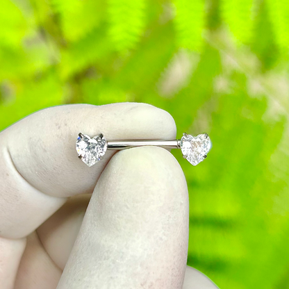 Piercing para pezón con corazones
