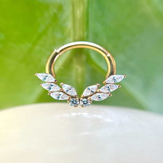 Piercing Aro Mariposa Dorado