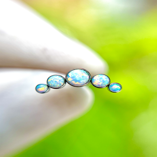 Clúster Con Ópalos Blancos