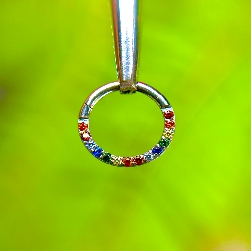 Piercing Aro Con Circones Multicolor