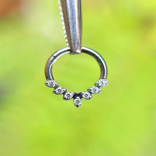 Piercing Aro Puntas Con Circones